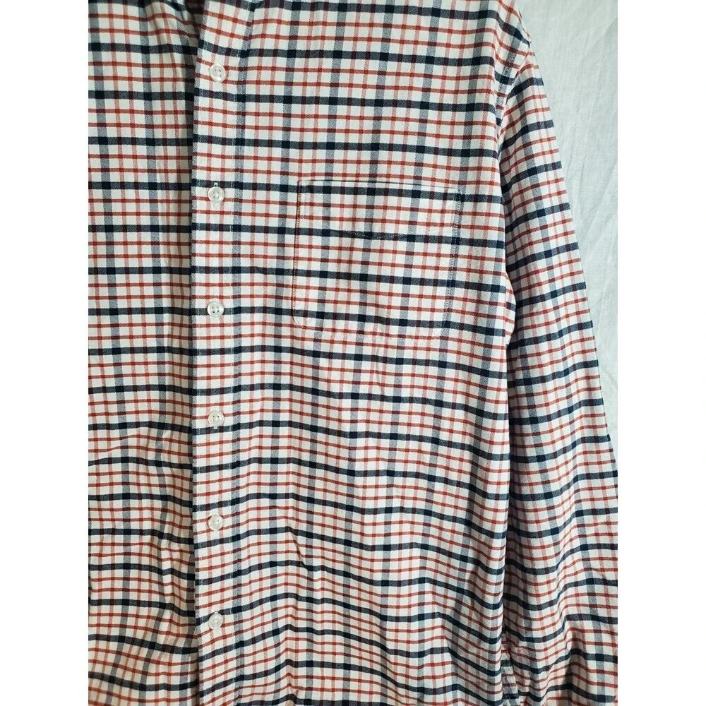 J.Crew Flex Oxford‎ Slim Shirt Mens L Plaid Button Down